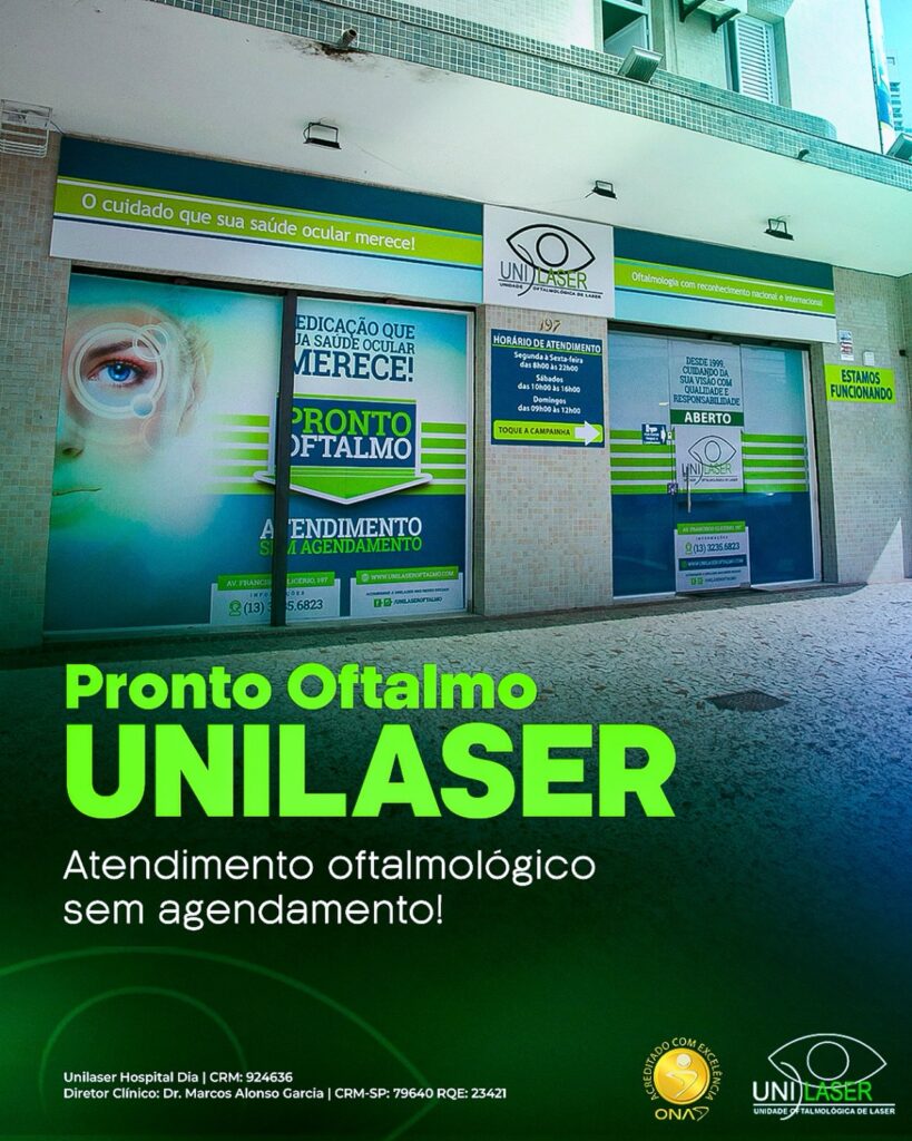 Pronto Oftalmo Unilaser. Atendimento oftalmológico sem agendamento ...